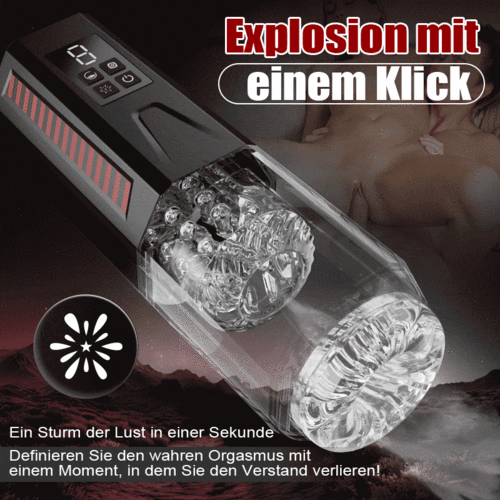 4-in-1 Masturbator 7 vibrierend 7 dehnend 7 rotierend Doppelmotor