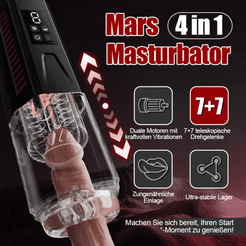 4-in-1 Masturbator 7 vibrierend 7 dehnend 7 rotierend Doppelmotor