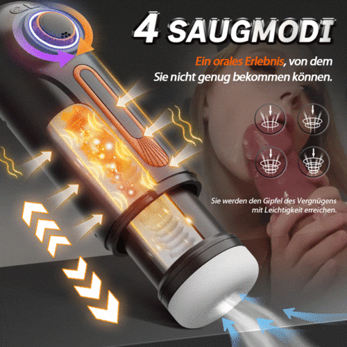 4 IN 1 Automatischer Cup Masturbator (Stoßen Saugen Vibrieren Heizen)
