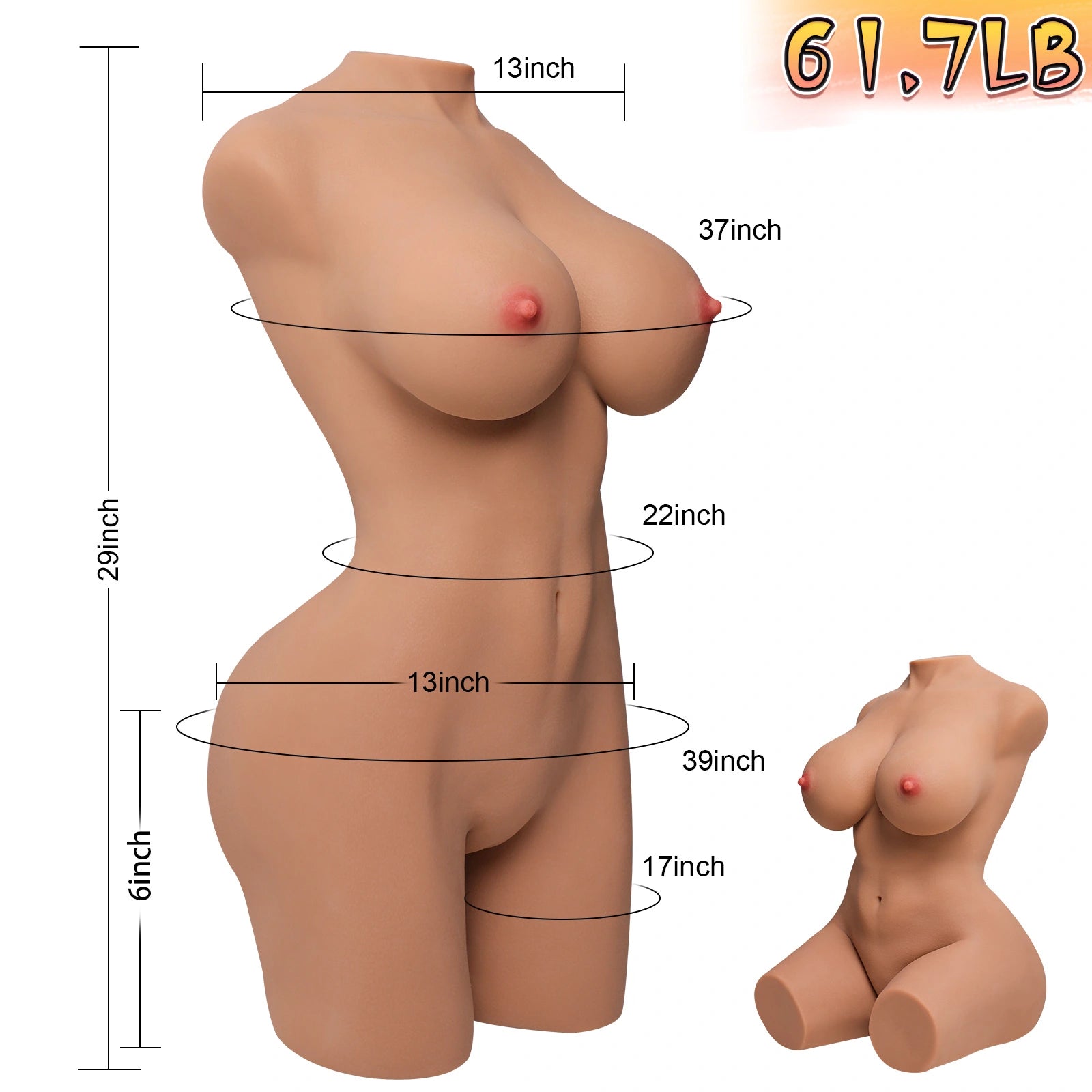 Lena Masturbator | 1:1 Sex Torso | 28kg Volle Größe Große Brüste