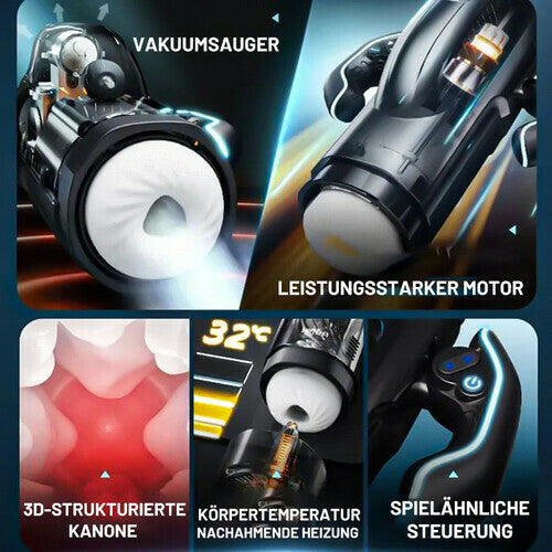 Leten Handheld Masturbator mit 10 Vibrations- & Saugmodi und Sprachausgabe