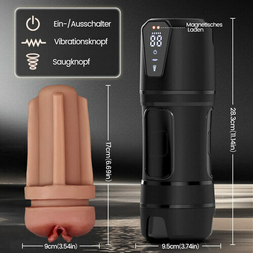 【MILF's Labia】10 Vibrationen, 5 Saugungen, Ultra-Realistische Vagina, Simulierter Masturba