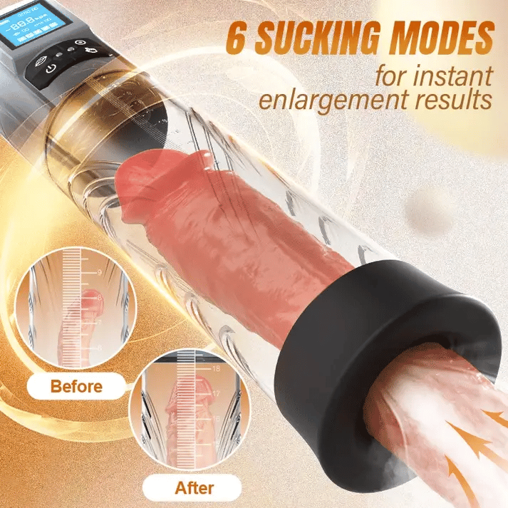 Penispumpe mit 10 Vibrationsstufen und 6 Saugmodi