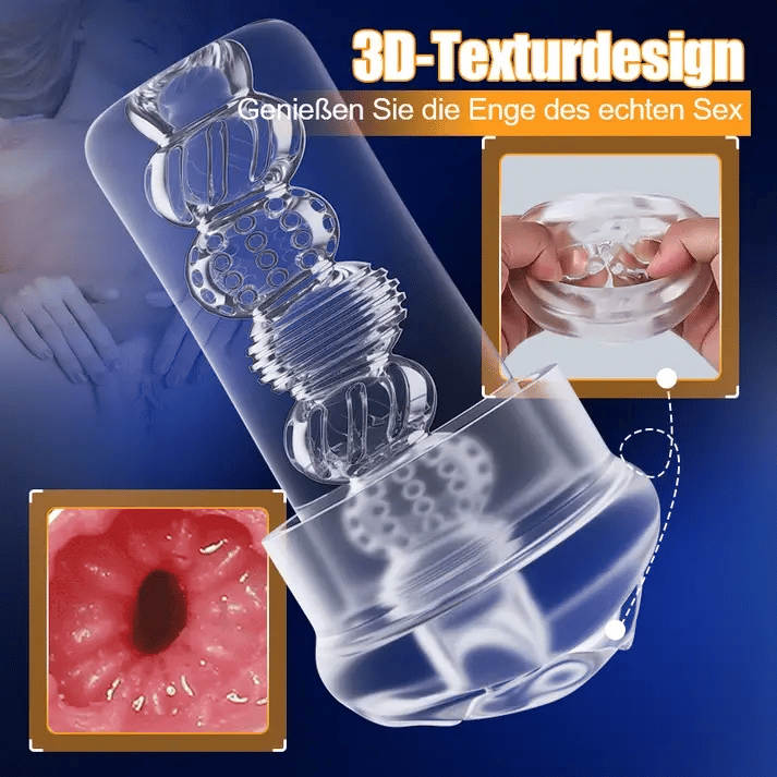 Transparentes Vibrations-Sauggerät zur Penisvergrößerung