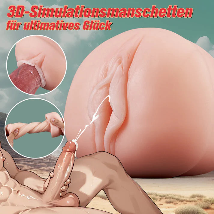 Vagina-förmige Hülle 3 Saug- und 9 vibrierende Penisvergrößerungspumpen