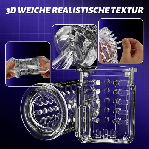 3 IN 1 Masturbator für Männer  5 Stoßen 10 Vibrieren 5 Saugen