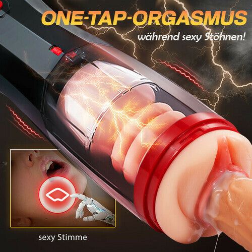 4 IN 1 Erektion Cup Masturbator 5 Stoßen + 5 Saugen 10 Vibrie