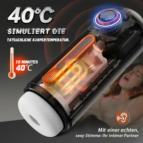 4 IN 1 Automatischer Cup Masturbator (Stoßen Saugen Vibrieren Heizen)