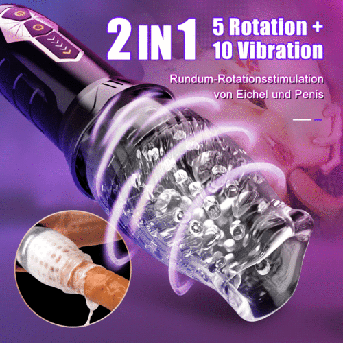 Automatischer 7 Rotation 7 Vibration Cup Masturbator