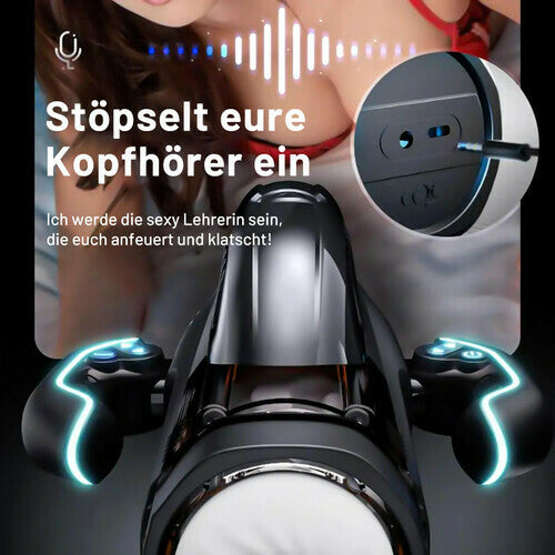 Leten Handheld Masturbator mit 10 Vibrations- & Saugmodi und Sprachausgabe