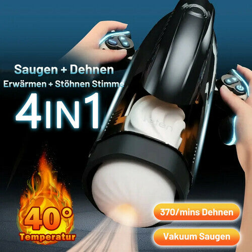 Leten Handheld Masturbator mit 10 Vibrations- & Saugmodi und Sprachausgabe