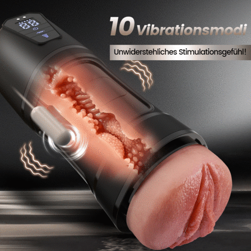 【MILF's Labia】10 Vibrationen, 5 Saugungen, Ultra-Realistische Vagina, Simulierter Masturba