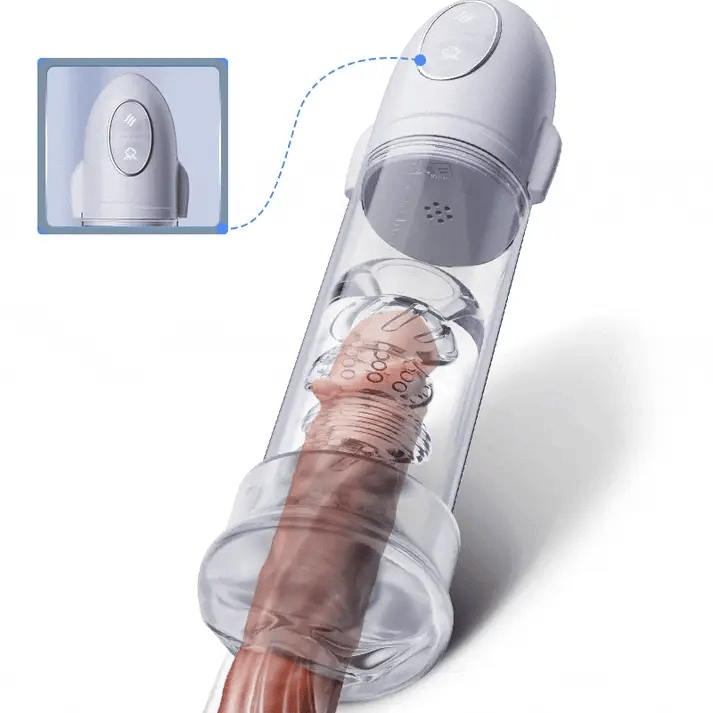 Transparentes Vibrations-Sauggerät zur Penisvergrößerung